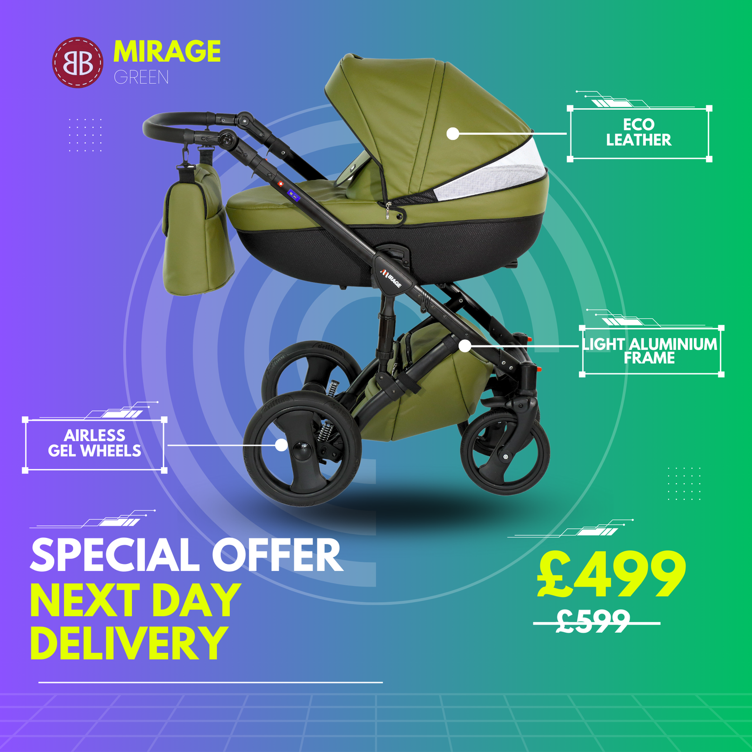 3 in 1 baby stroller