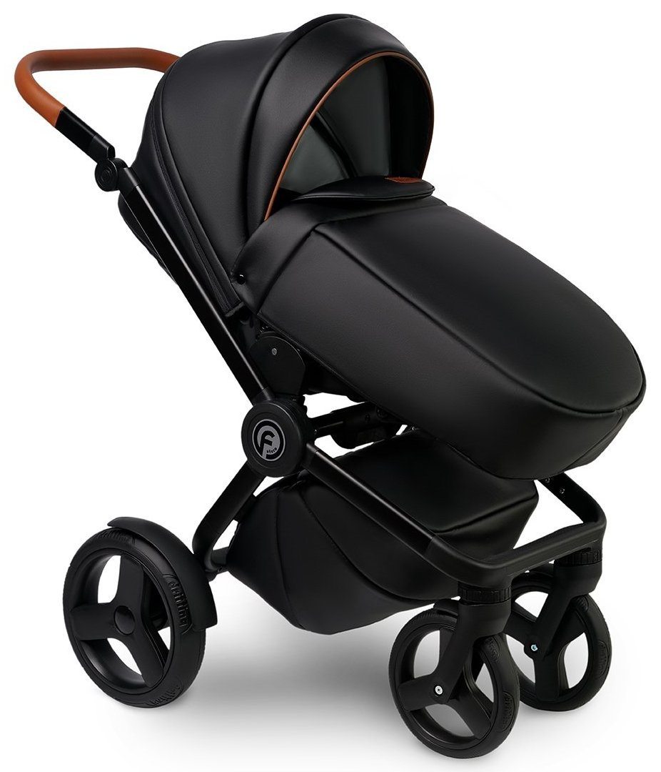 Black leather clearance pram